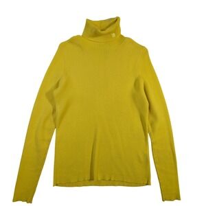 Lauren Ralph Lauren Petite Ribbed Turtleneck Sweater – Yellow, Size PM READ